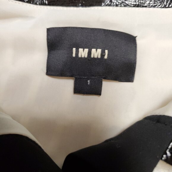 Cream Puffy Bubble Waffle Texture Polo Contrast Collar Top Immi - Picture 6 of 10